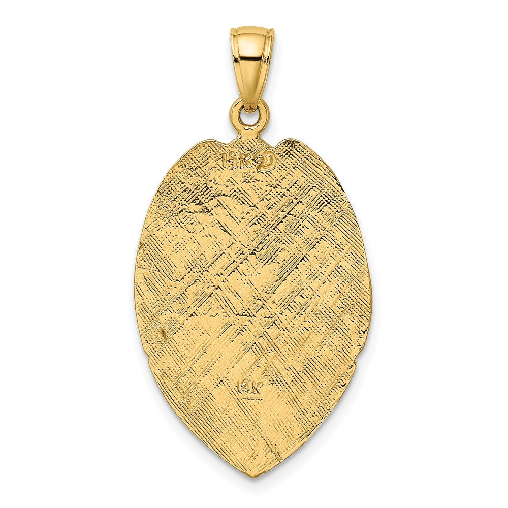 14k Large Badge Pendant