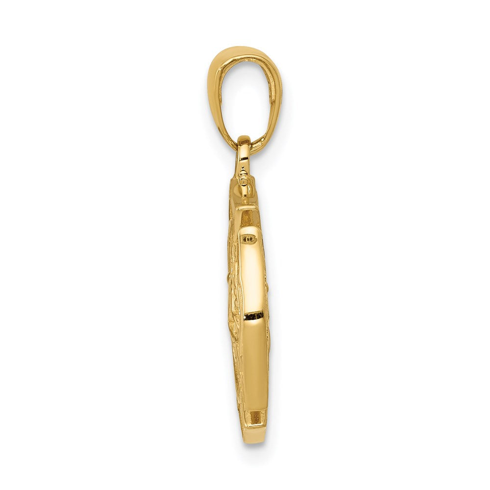 14k Reversible Fire Department Shield Pendant