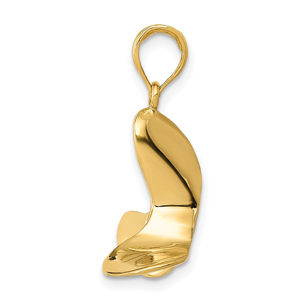 14K Polished 3-D Propeller Pendant