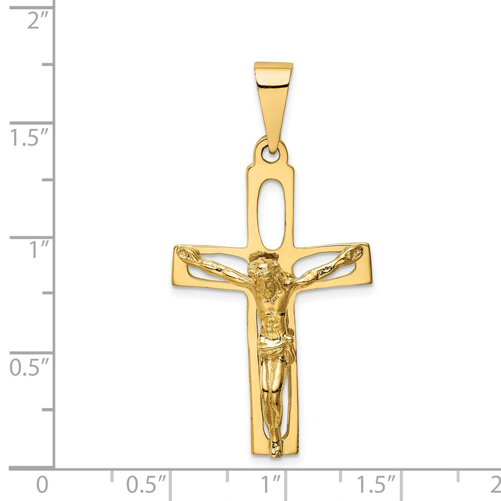 14k Polished Crucifix Pendant