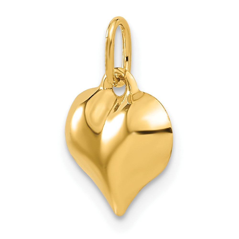 14K Polished 3-D Puffed Heart Pendant