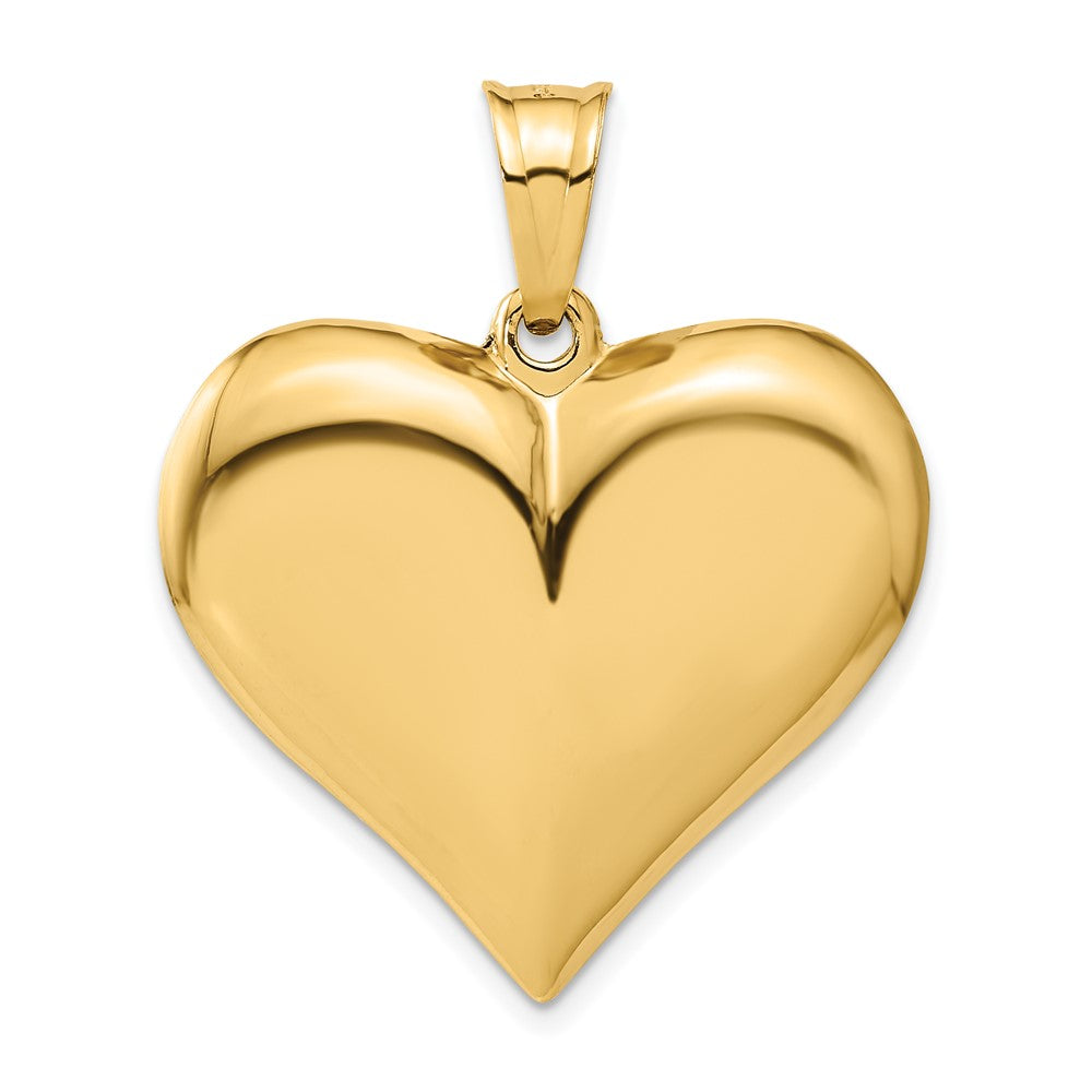 14K Polished 3-D Puffed Heart Pendant