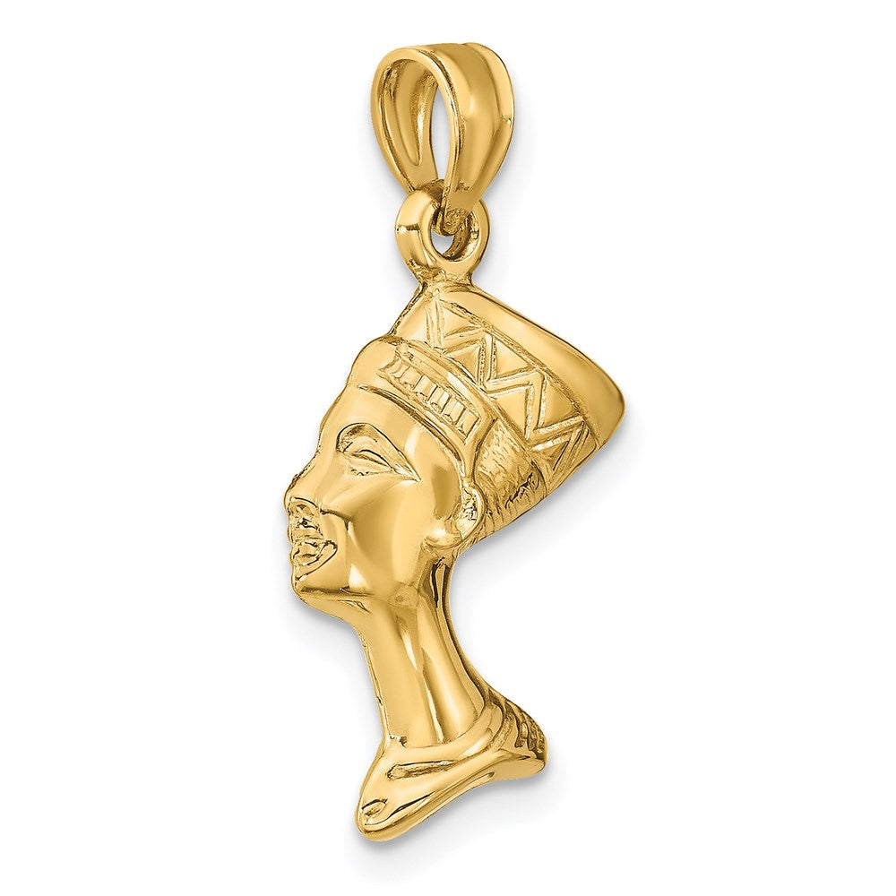 14k 3-D Nefertiti Pendant