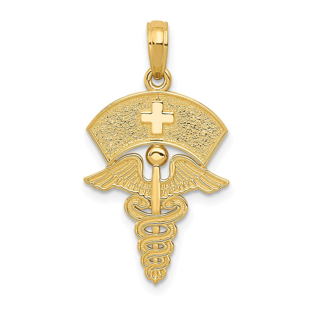 14k Caduceus w/Nurses Cap Pendant
