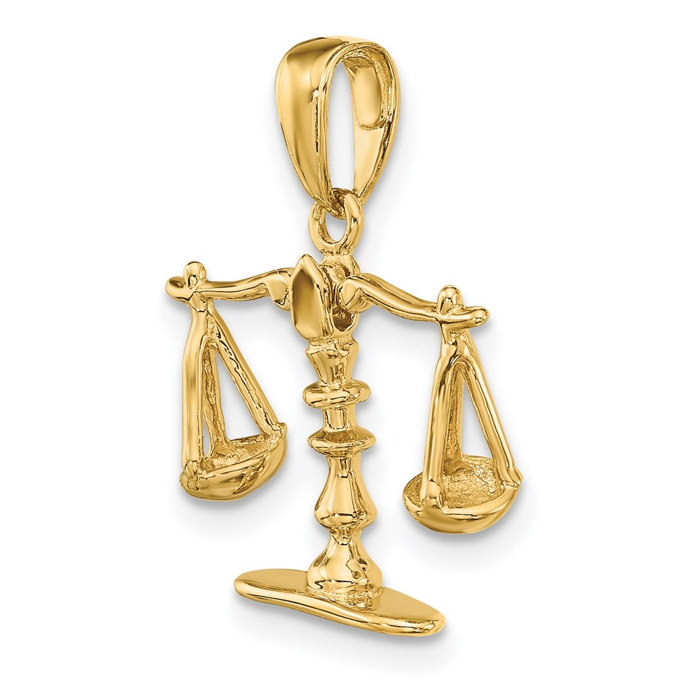 14k 3-D Moveable Scales of Justice Pendant