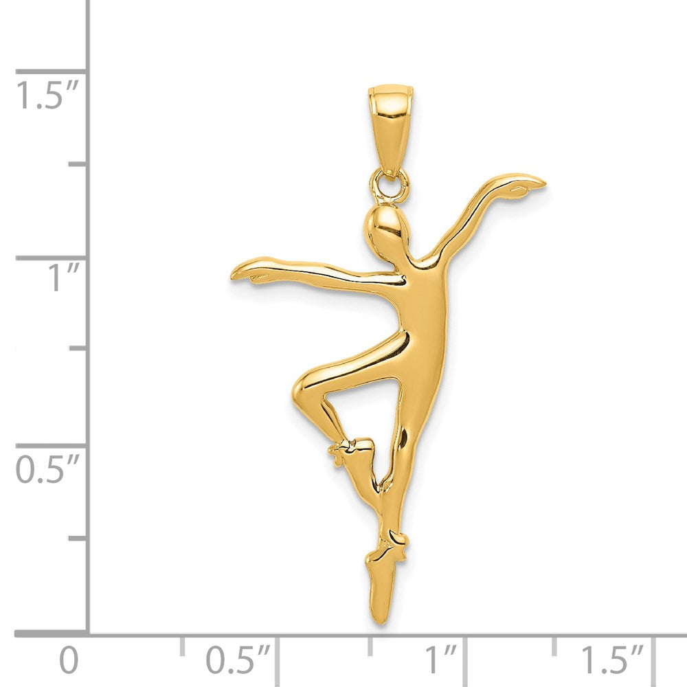 14k Ballet Dancer Pendant