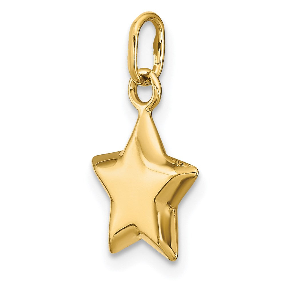 14k 3-D Puffed Star Charm