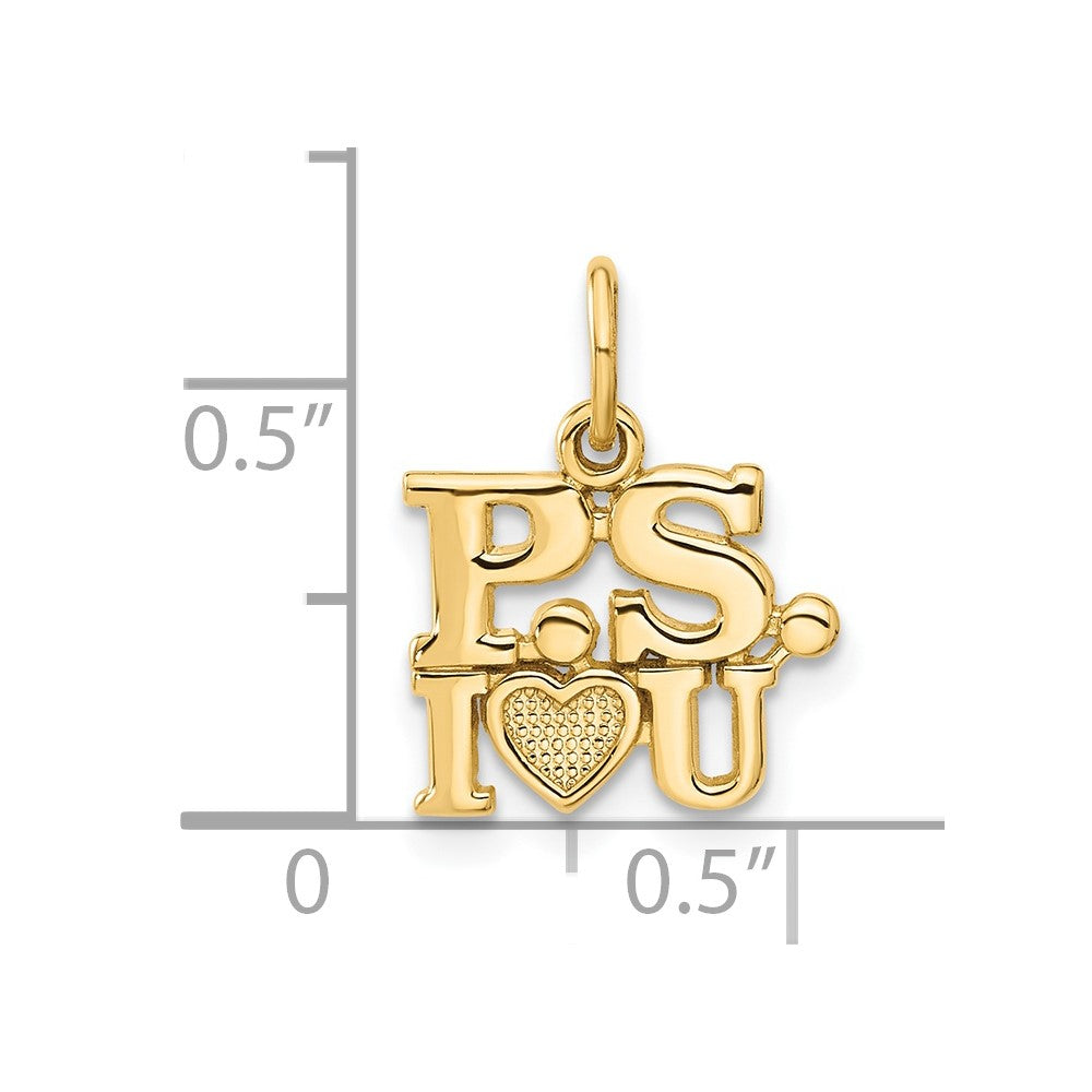 14k P.S. I LOVE YOU Charm
