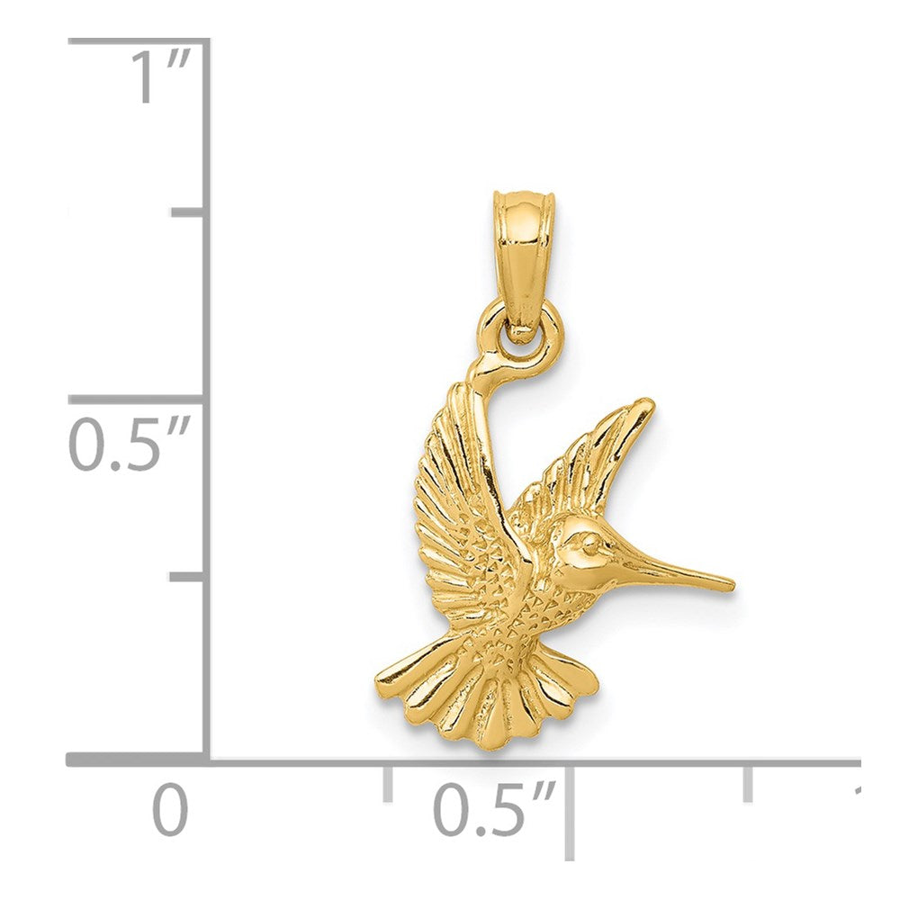 14k Hummingbird Pendant