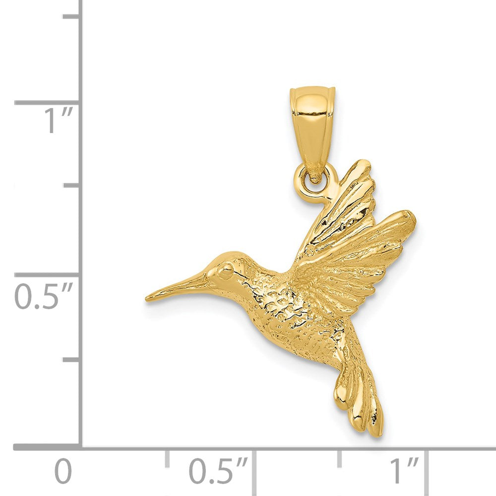 14k Hummingbird Pendant