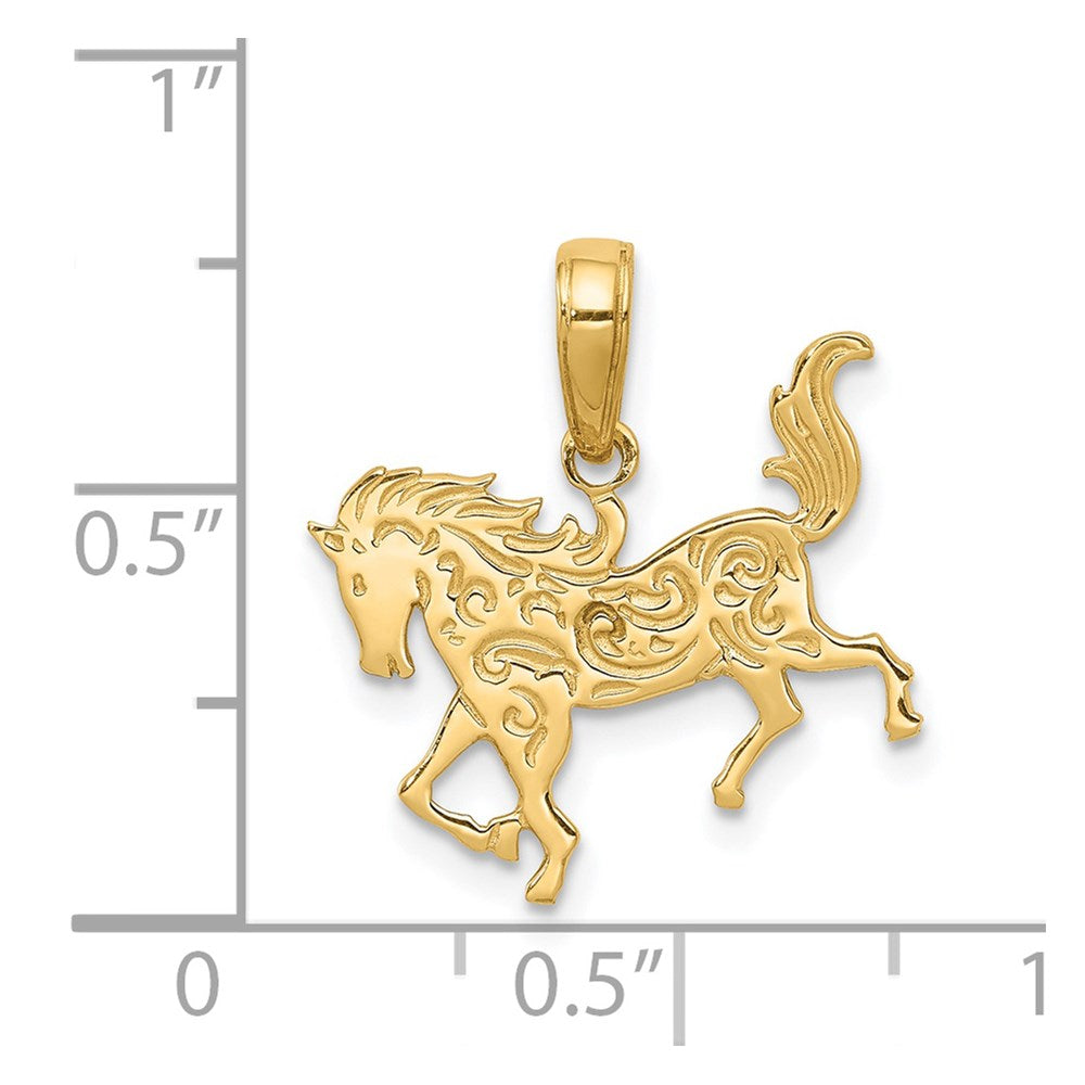 14k Horse Pendant
