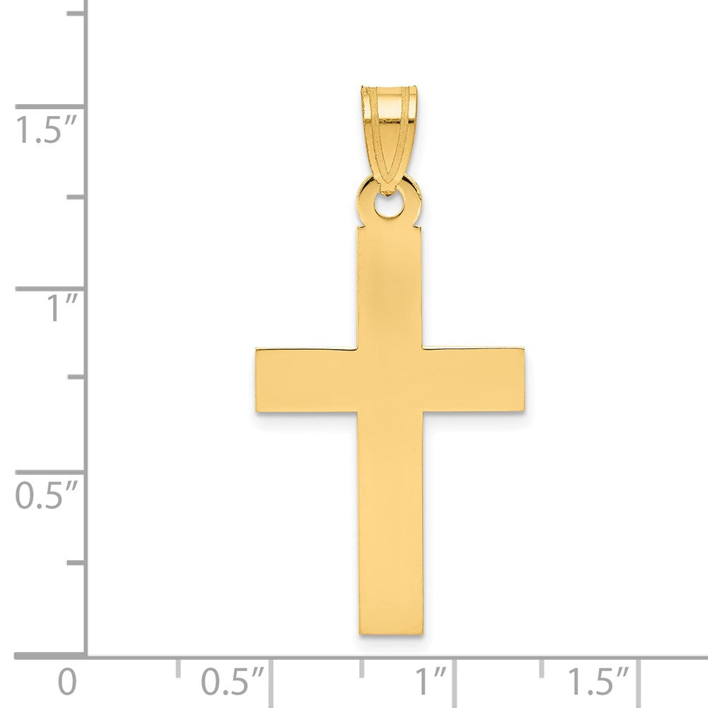 14K Polished Cross Charm