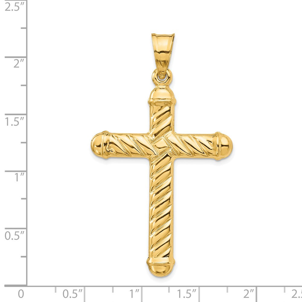 14k Hollow Cross Pendant