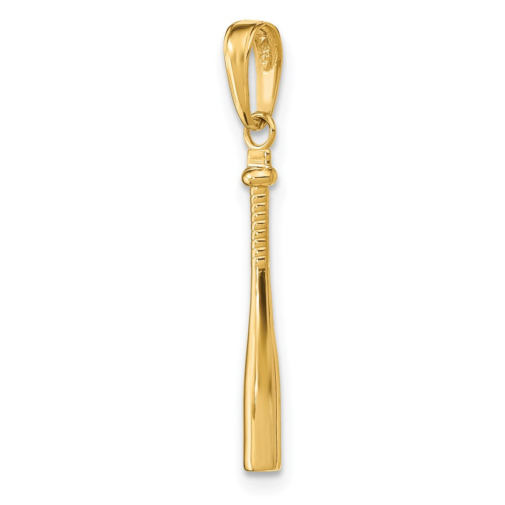 14k 3-D Baseball Bat Pendant