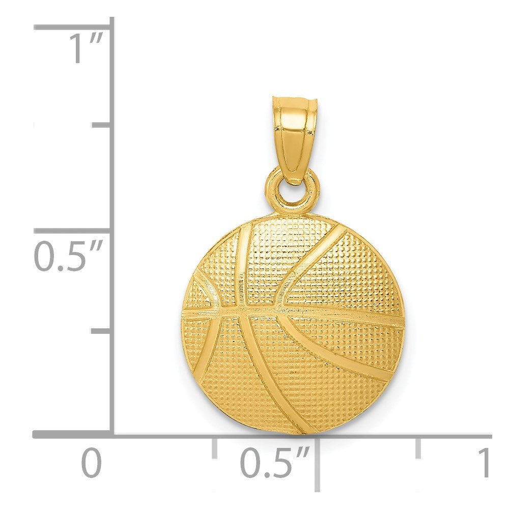 14k Basketball Pendant