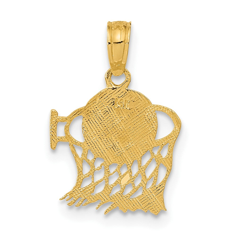14k Basketball in Net Pendant