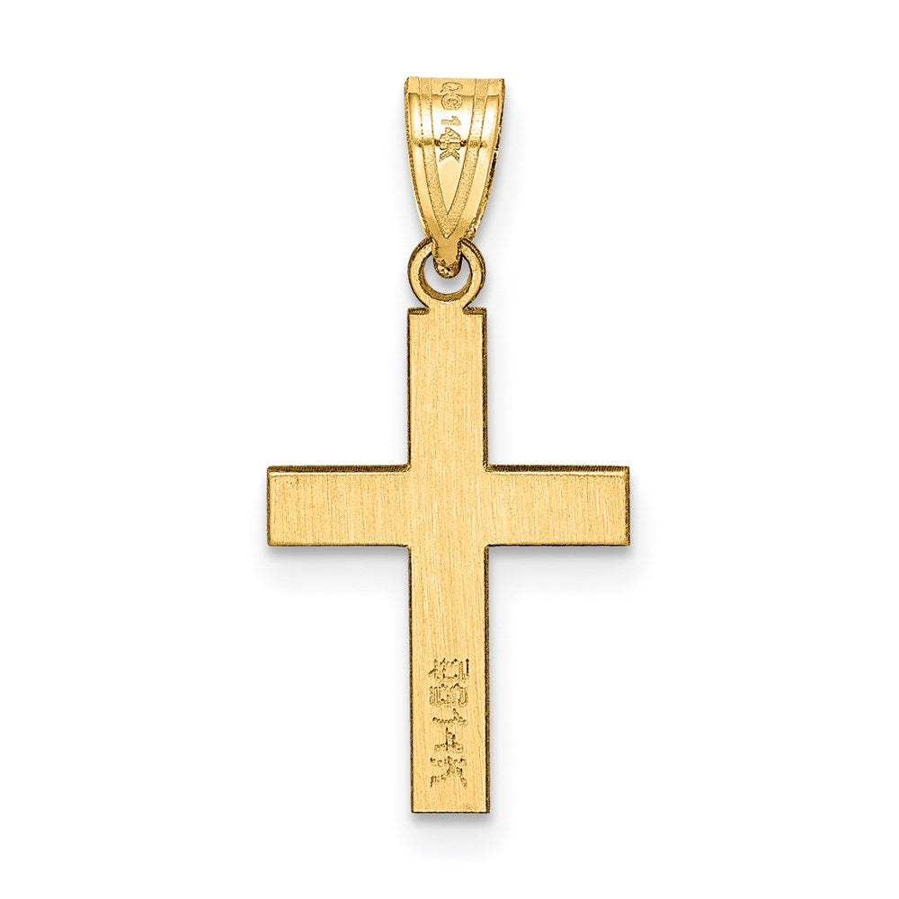 14k Polished Cross Charm