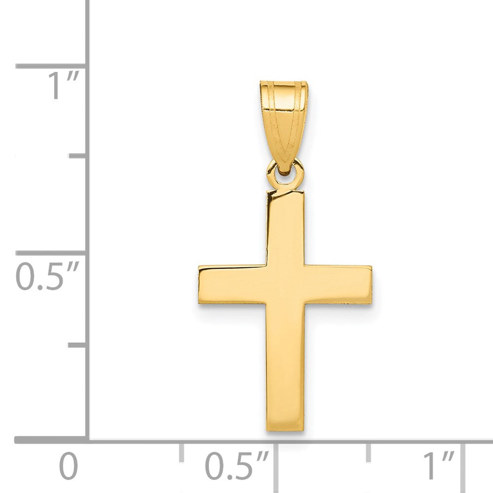 14k Polished Cross Charm