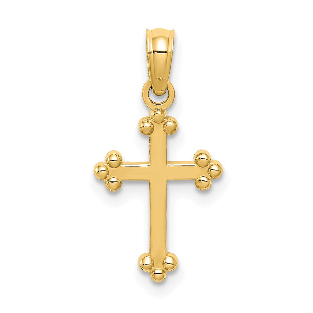 14k Budded Cross Charm