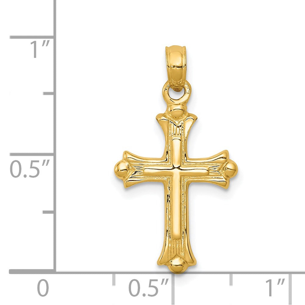 14k Budded Cross Charm