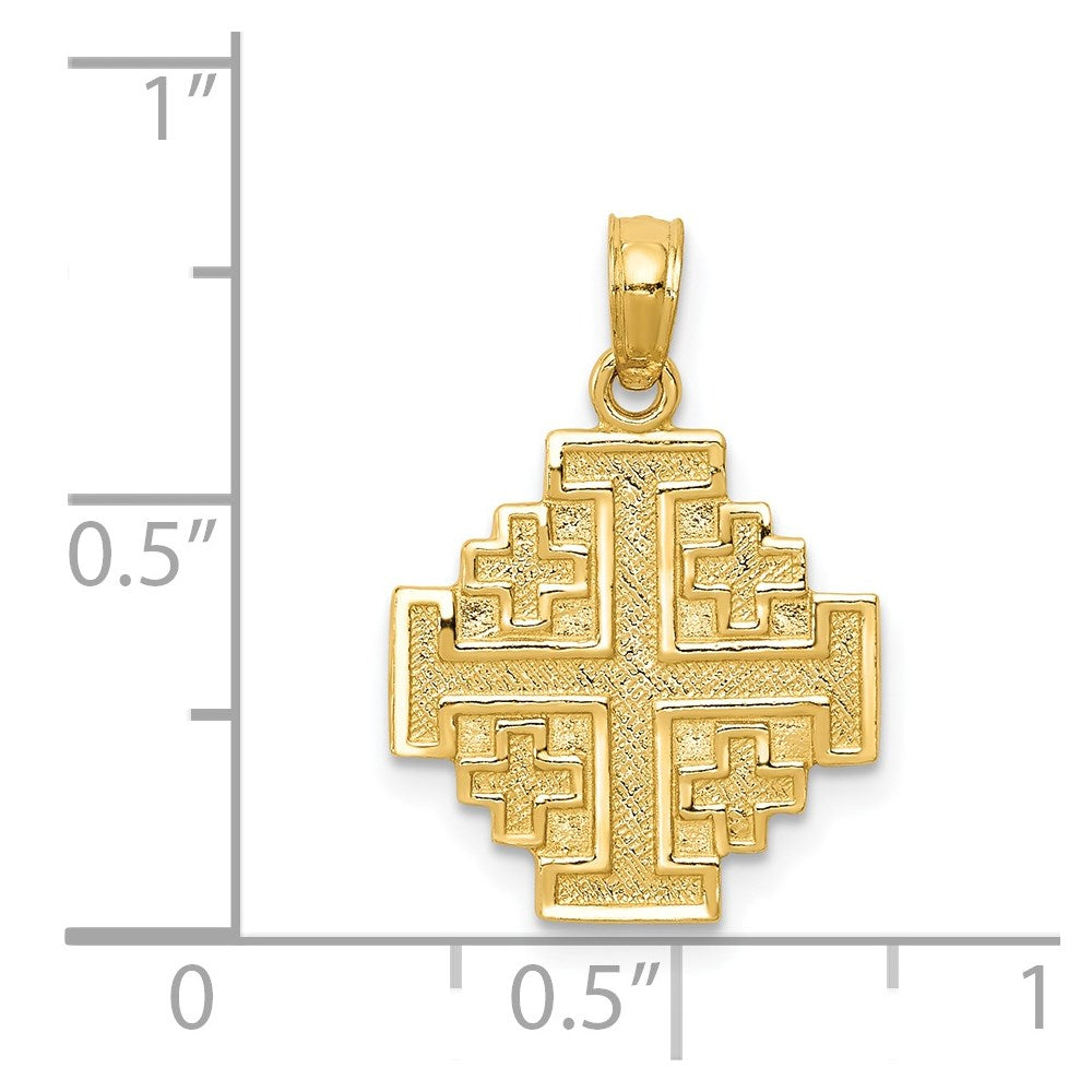 14k Jerusalem Cross Pendant