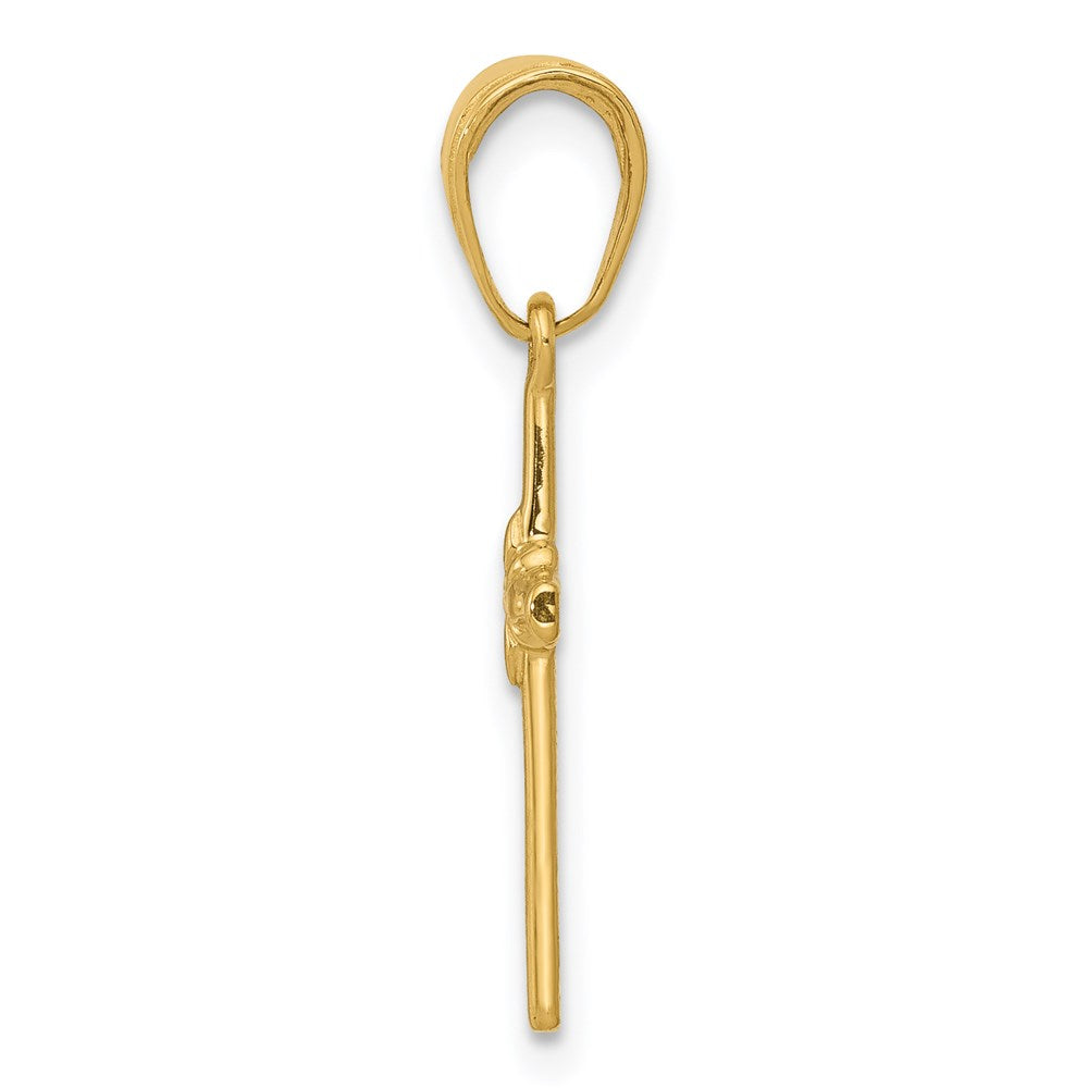 14k Polished Cross Charm