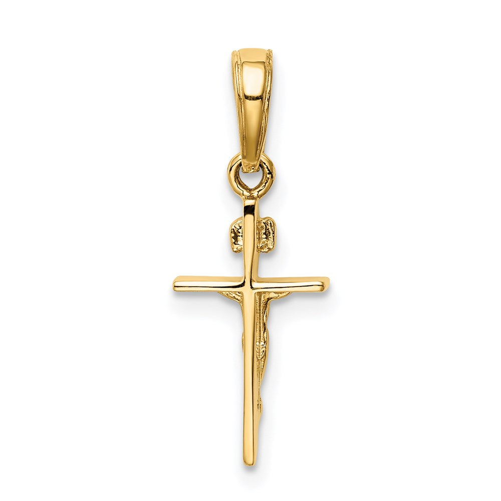 14k Small INRI Crucifix Pendant