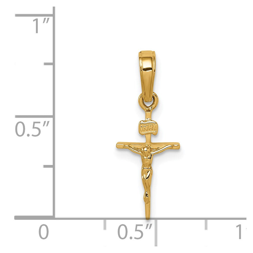 14k Small INRI Crucifix Pendant