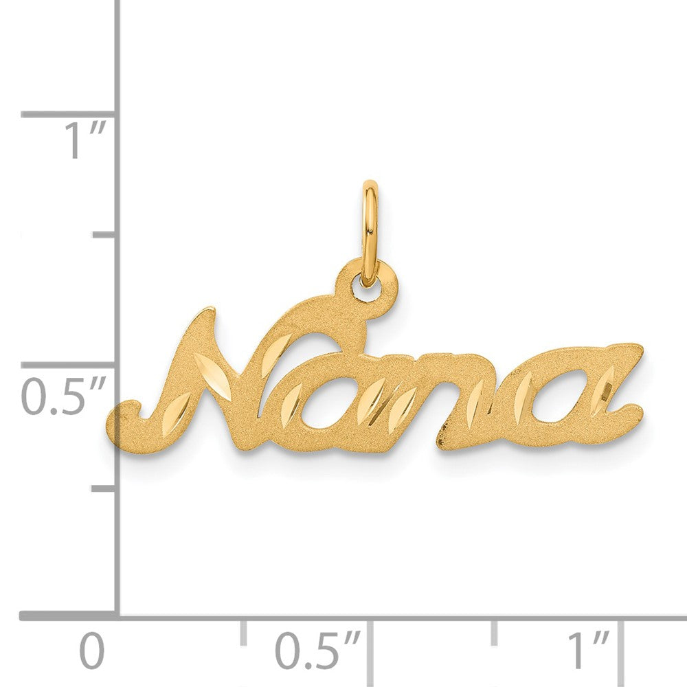 14k Satin NANA Charm