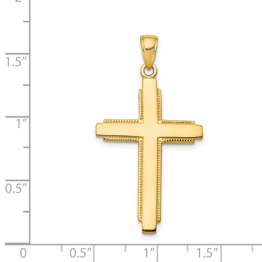 14K Solid Cross Pendant