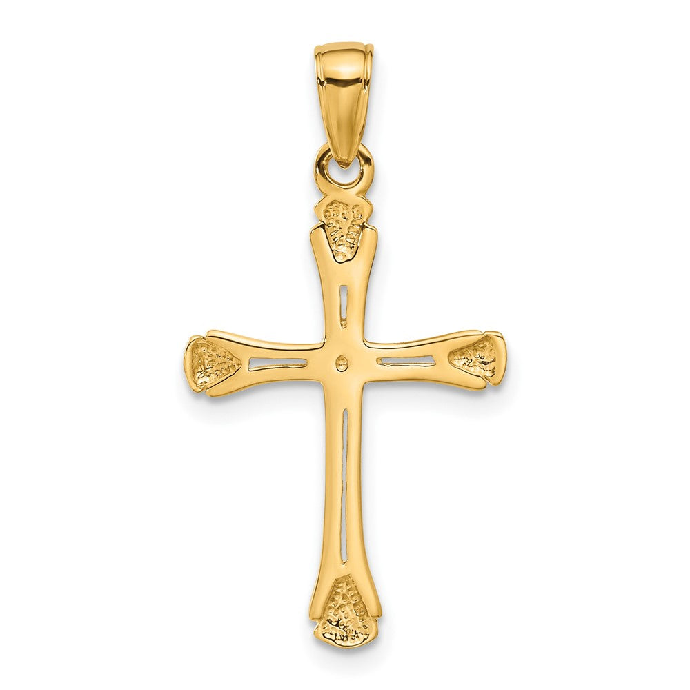 14K Cross with Triangle Tips Pendant