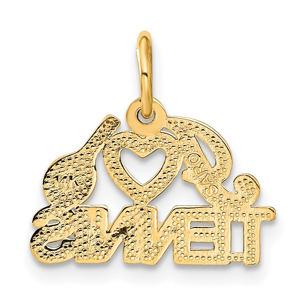 14K I HEART TENNIS Charm