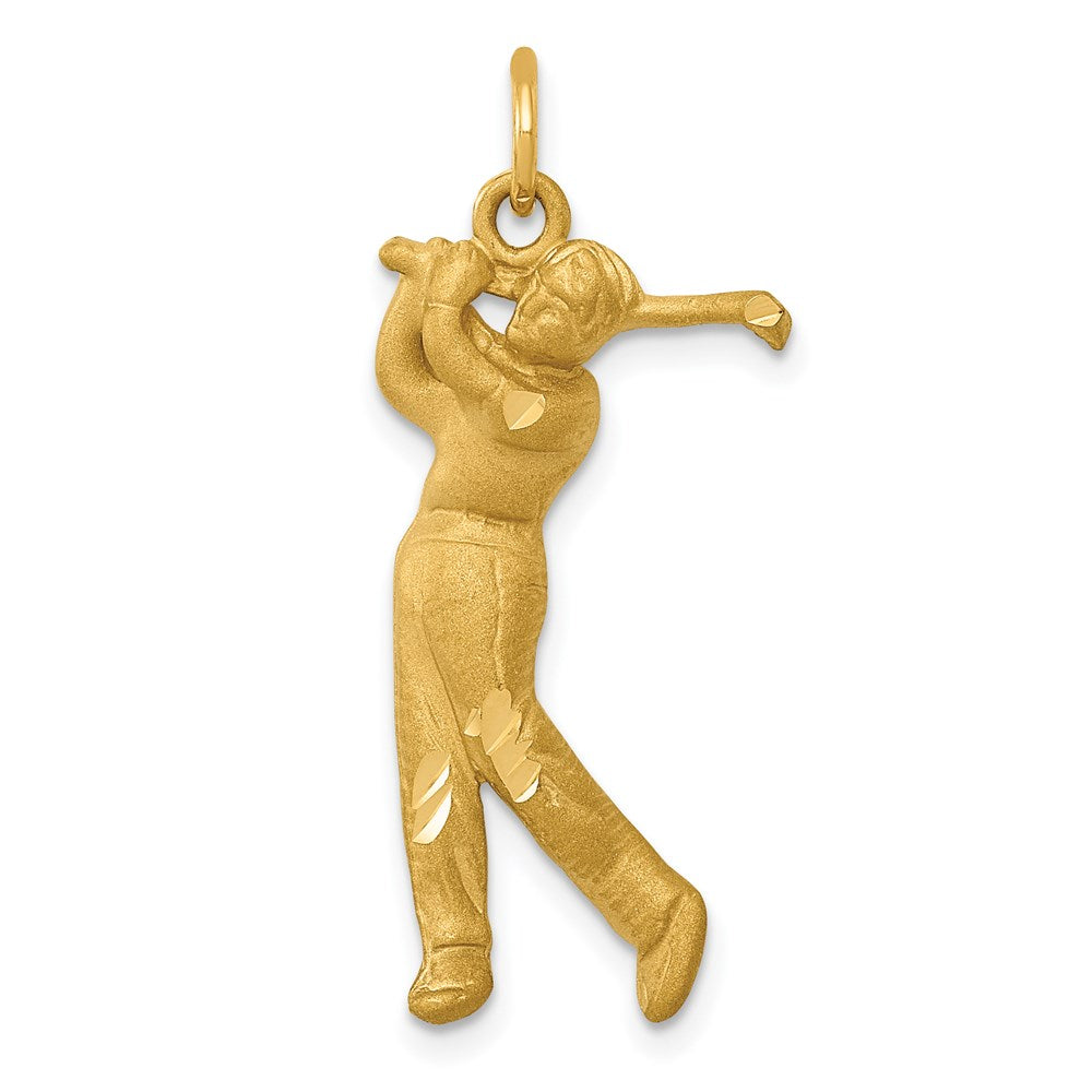 14k Male Golfer Charm