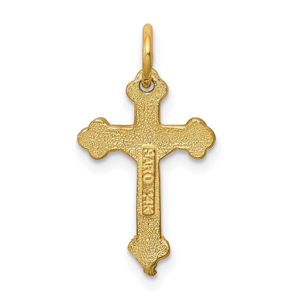 14k INRI Diamond-cut Crucifix Charm