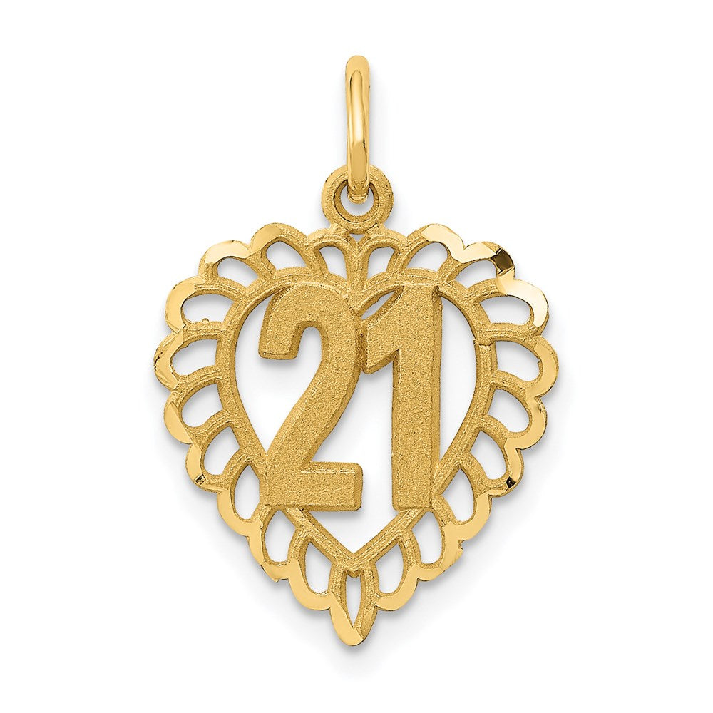 14k 21 in Heart Charm