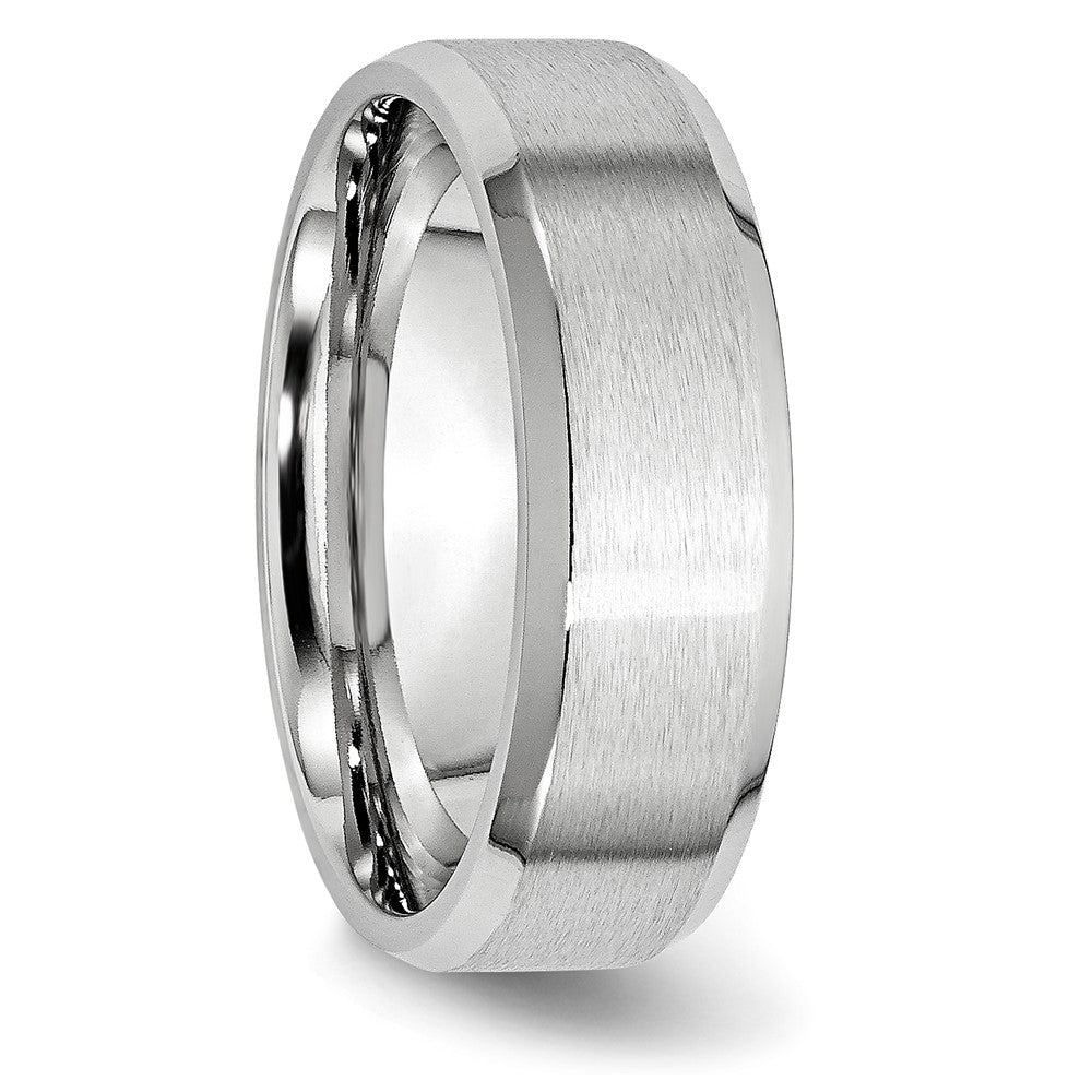 Chisel Cobalt Satin and Polished Beveled Edge 6mm Band