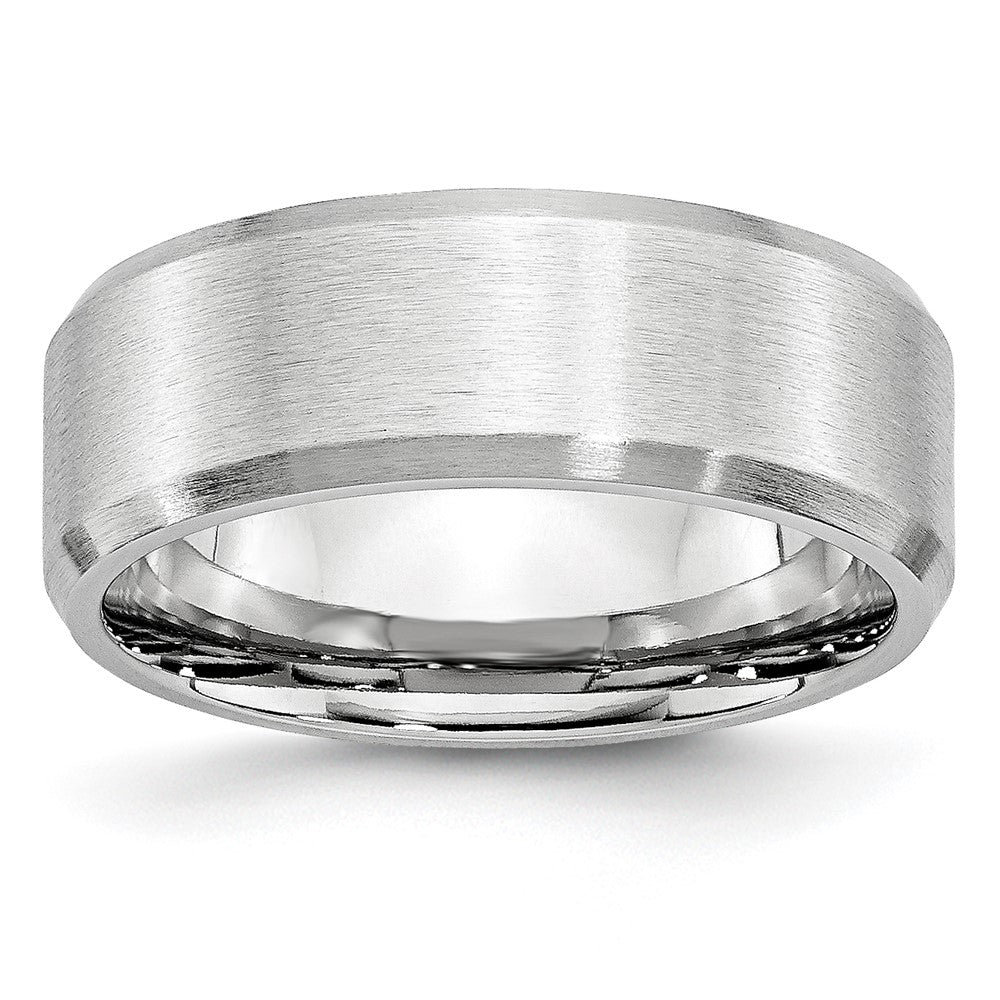 Chisel Cobalt Beveled Edge Satin 8mm Band