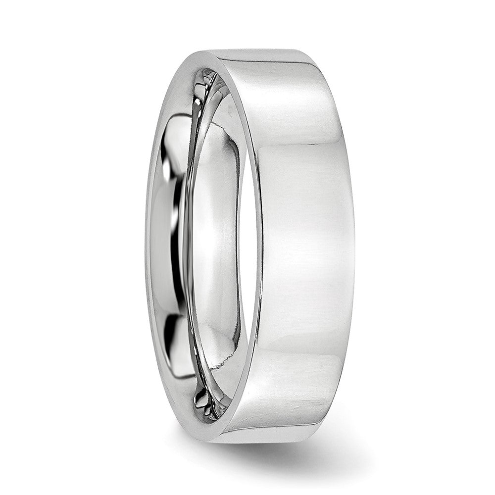 Chisel Cobalt Flat Polished 6mm Band