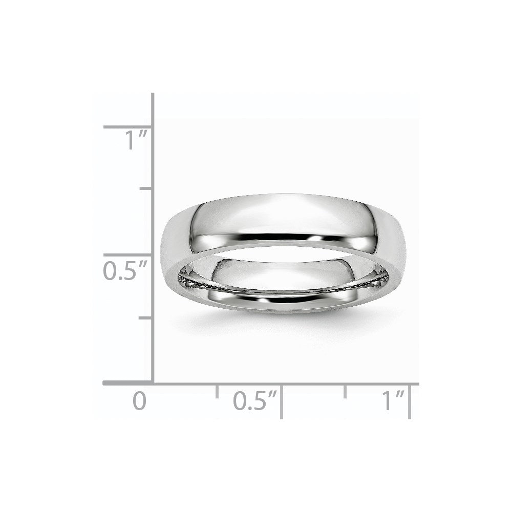 Chisel Cobalt Polished 5mm Half Round Band