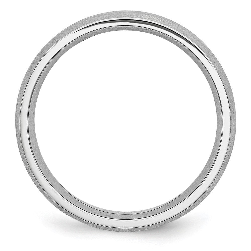 Chisel Cobalt Satin and Polished Grooved 6mm Band