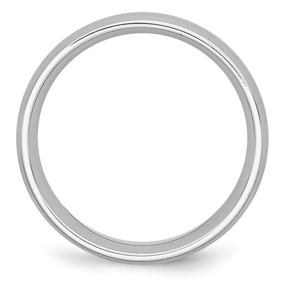 Chisel Cobalt Sterling Silver Inlay Satin 8mm Band