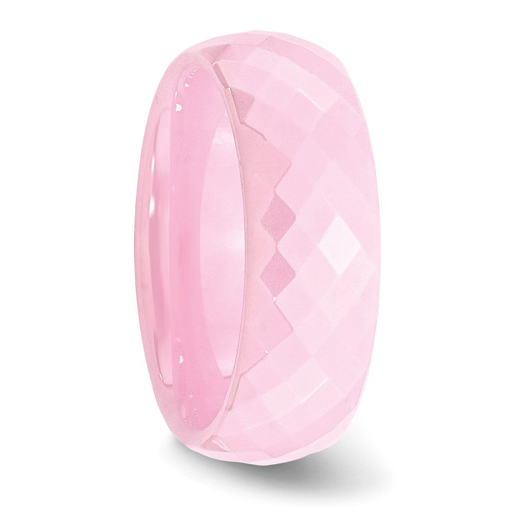 Chisel Ceramic Pink Faceted 7.5mm Polished Band