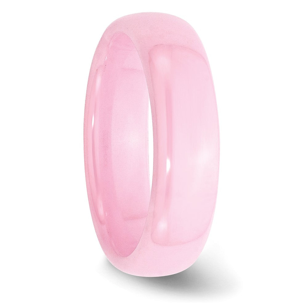 Chisel Ceramic Pink 6mm Polished Band