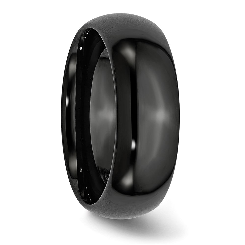 Chisel Black Ceramic 8mm Polished Band