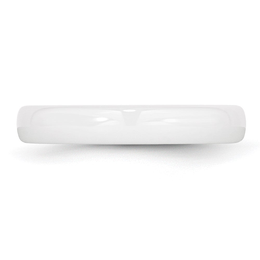 Chisel Ceramic White 4mm Polished Band