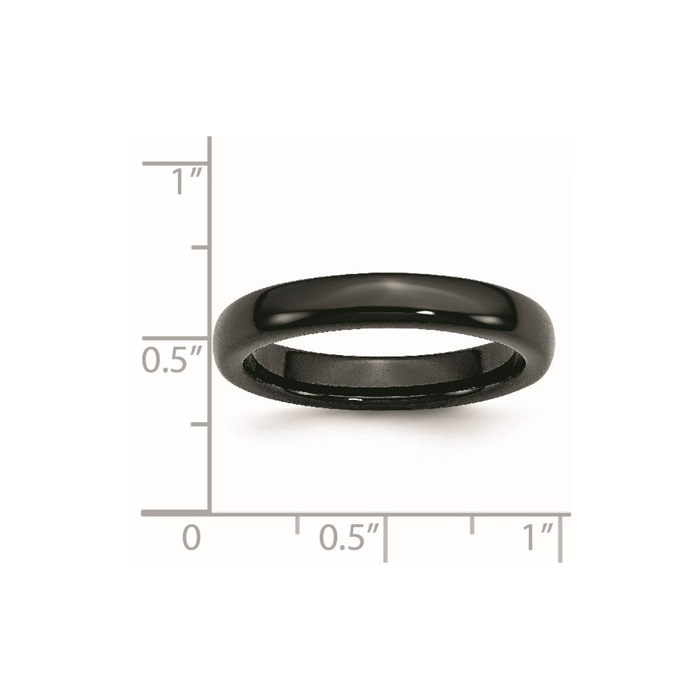Chisel Ceramic Black 4mm Polished Band