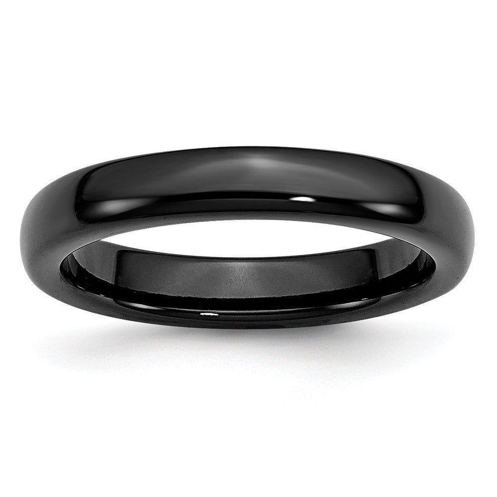 Chisel Ceramic Black 4mm Polished Band