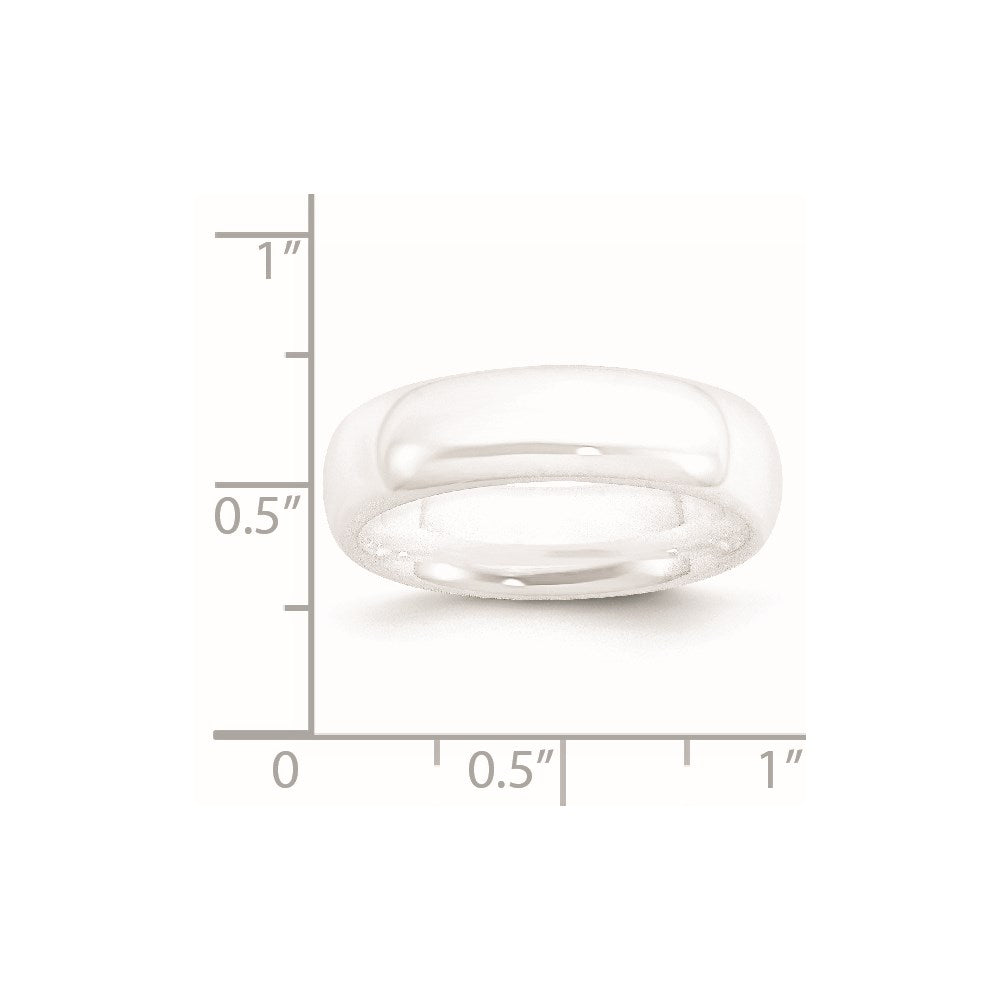 Chisel Ceramic White 6mm Polished Band