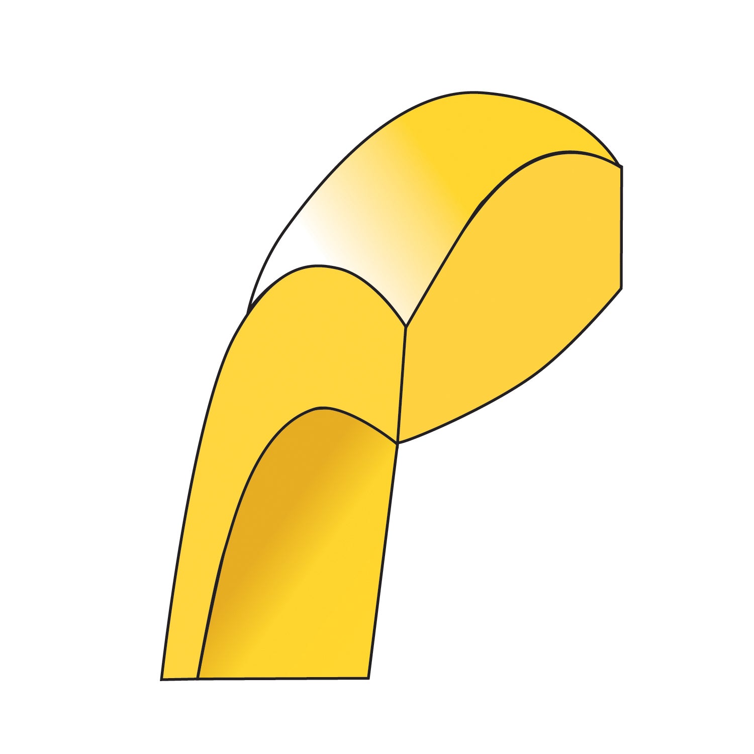 10k Yellow Gold 4mm Lightweight Comfort Fit Wedding Band Size 7.5