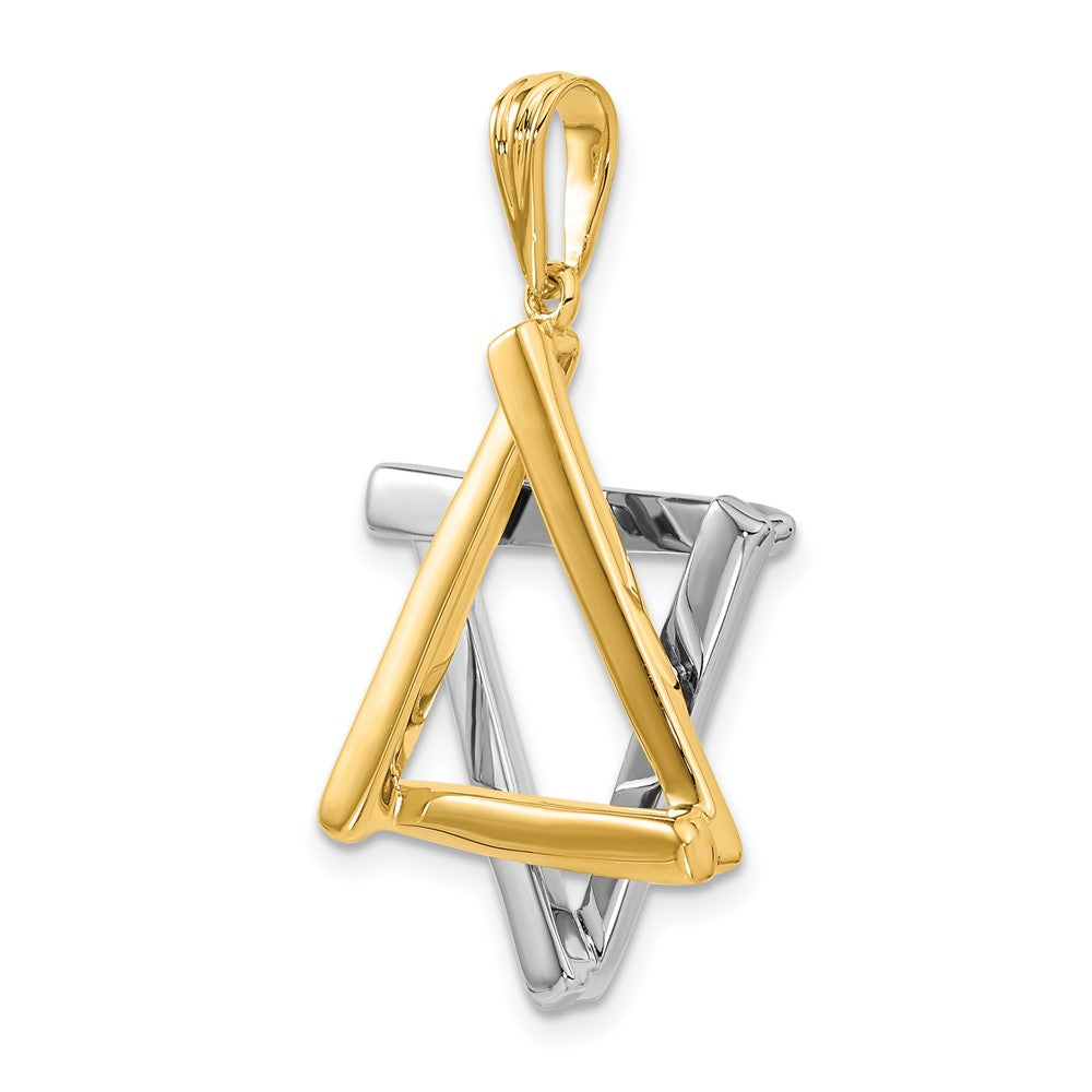 14k Two-tone Star Of David Pendant